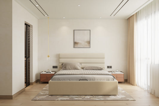 Rumi Bed (Fully Upholstered) 50+ colour options - King Size - Furnishka