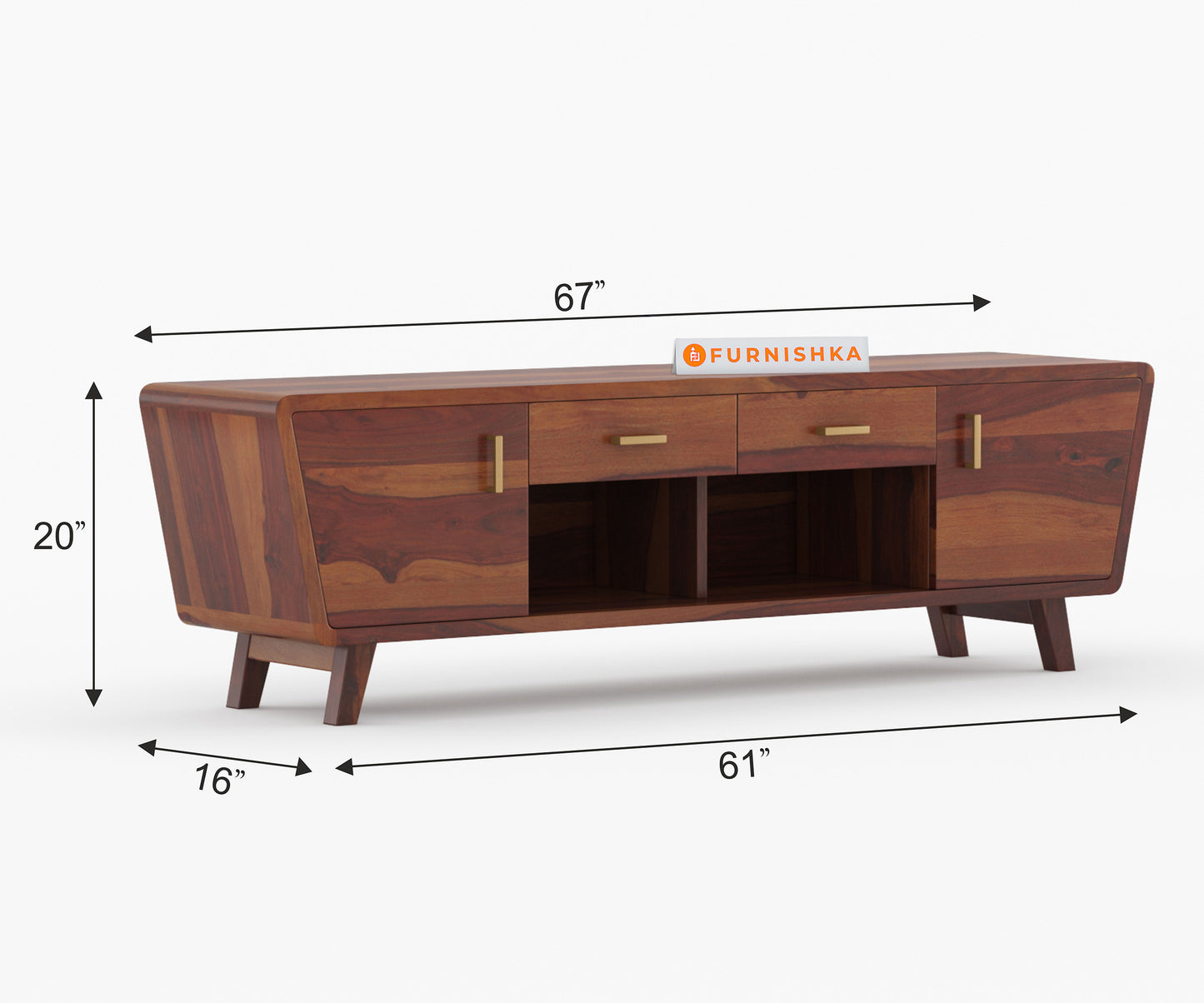 Devon Sheesham Wood Tv Cabinets with Drawers and Storage