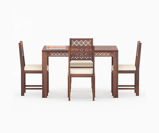 Pearl 4 Seater Dining Set With Cushion Chairs