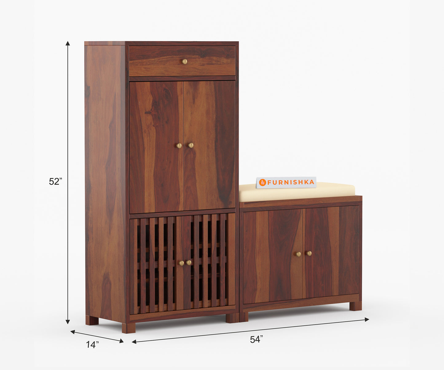 Kelso Sheesham Wood Shoe Rack