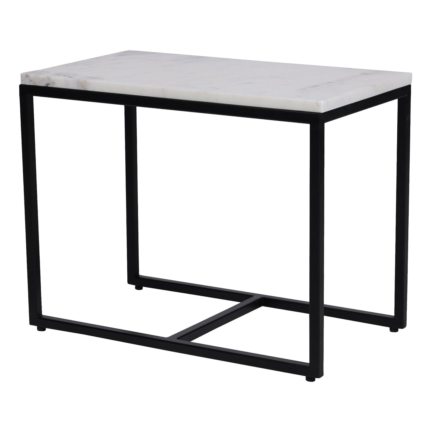 Arina Marble Nesting Coffee Table in Black Finish - Furnishka