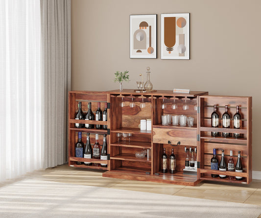 Abril Sheesham Bar Cabinet - Furnishka
