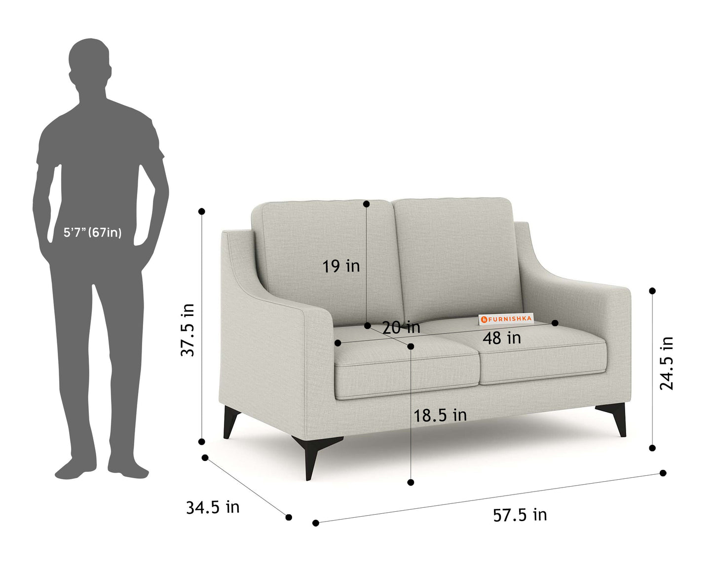Arrasso 3+2 Seater Sofa Set - Furnishka