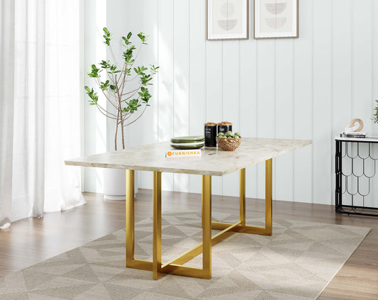 Rodano dining table with Australian Onyx Top - 6 Seater - Furnishka