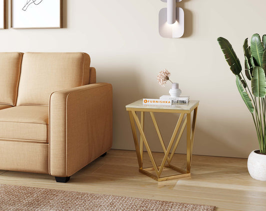 Solaia Side Table with Australian Onyx Top - Furnishka