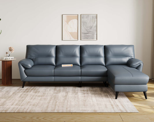 Suntory 3 Seater Sectional Leather Sofa - RHS - Furnishka