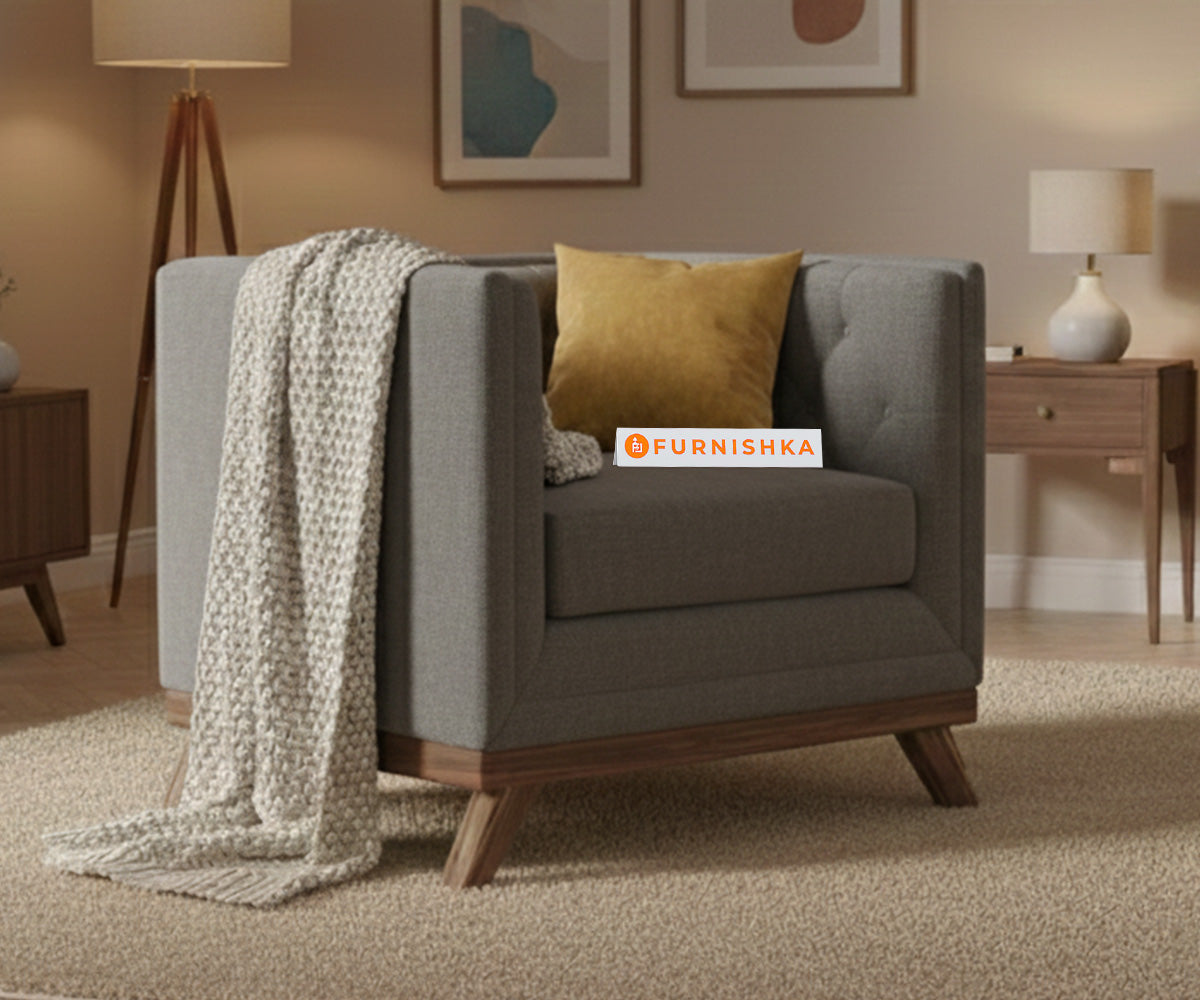 Matilda Sofa 1 Seater Trout Grey