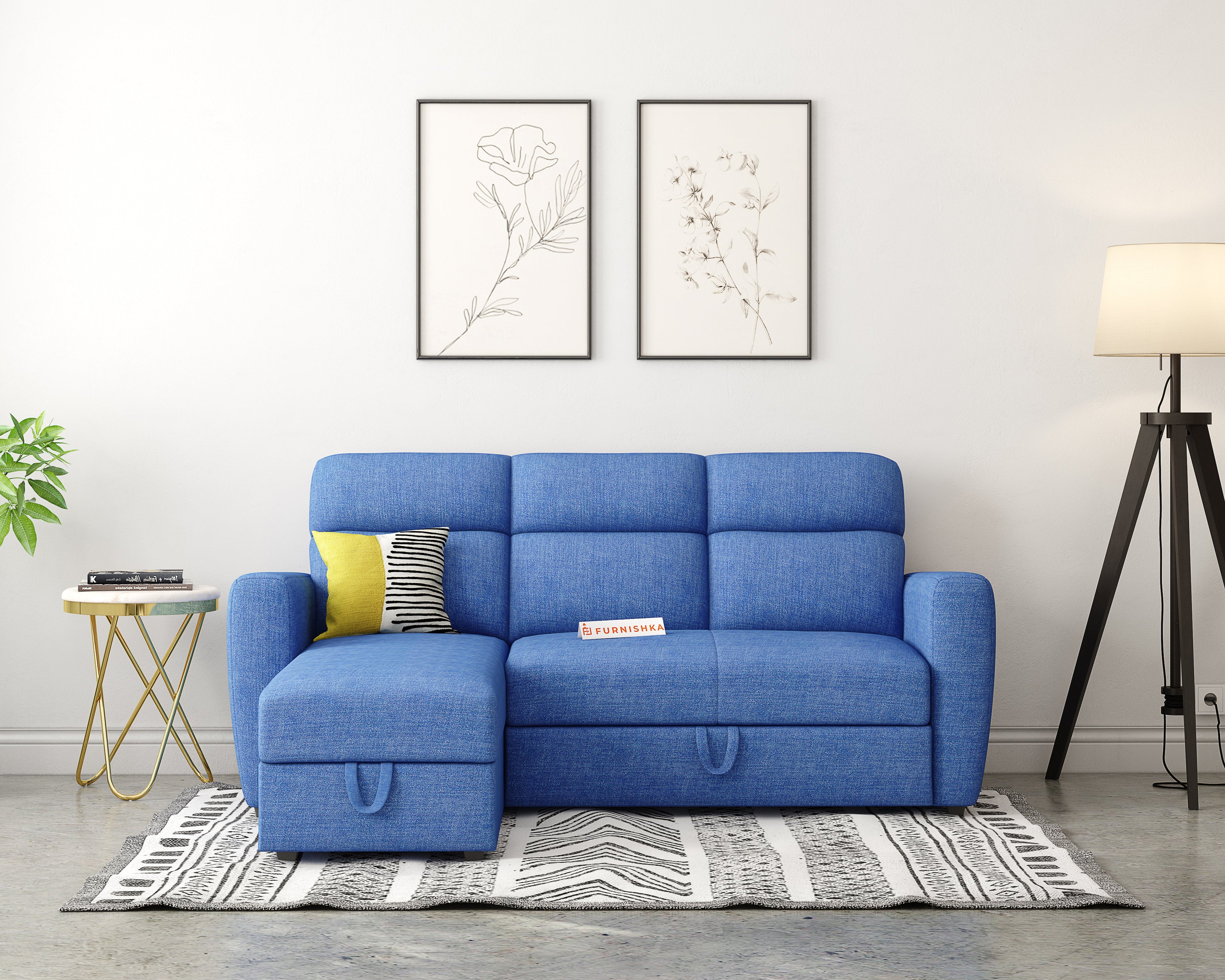Daina Seater Sectional Sofa cum Bed LHS – Furnishka