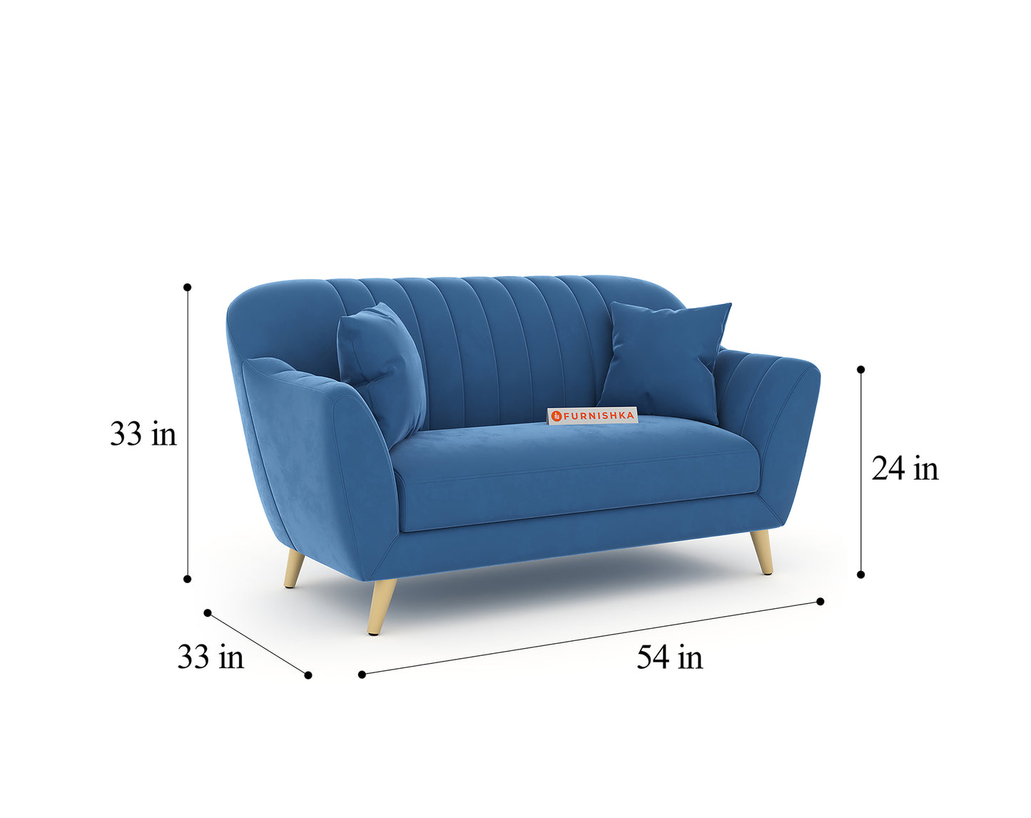Marco Sofa 2 Seater - Blue