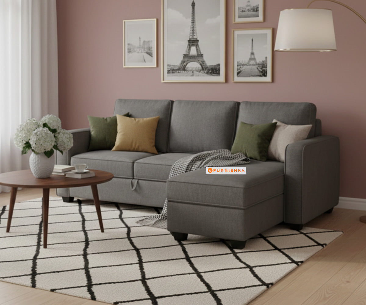 Melaka Sectional Sofa 2+L Seater RHS Space Grey