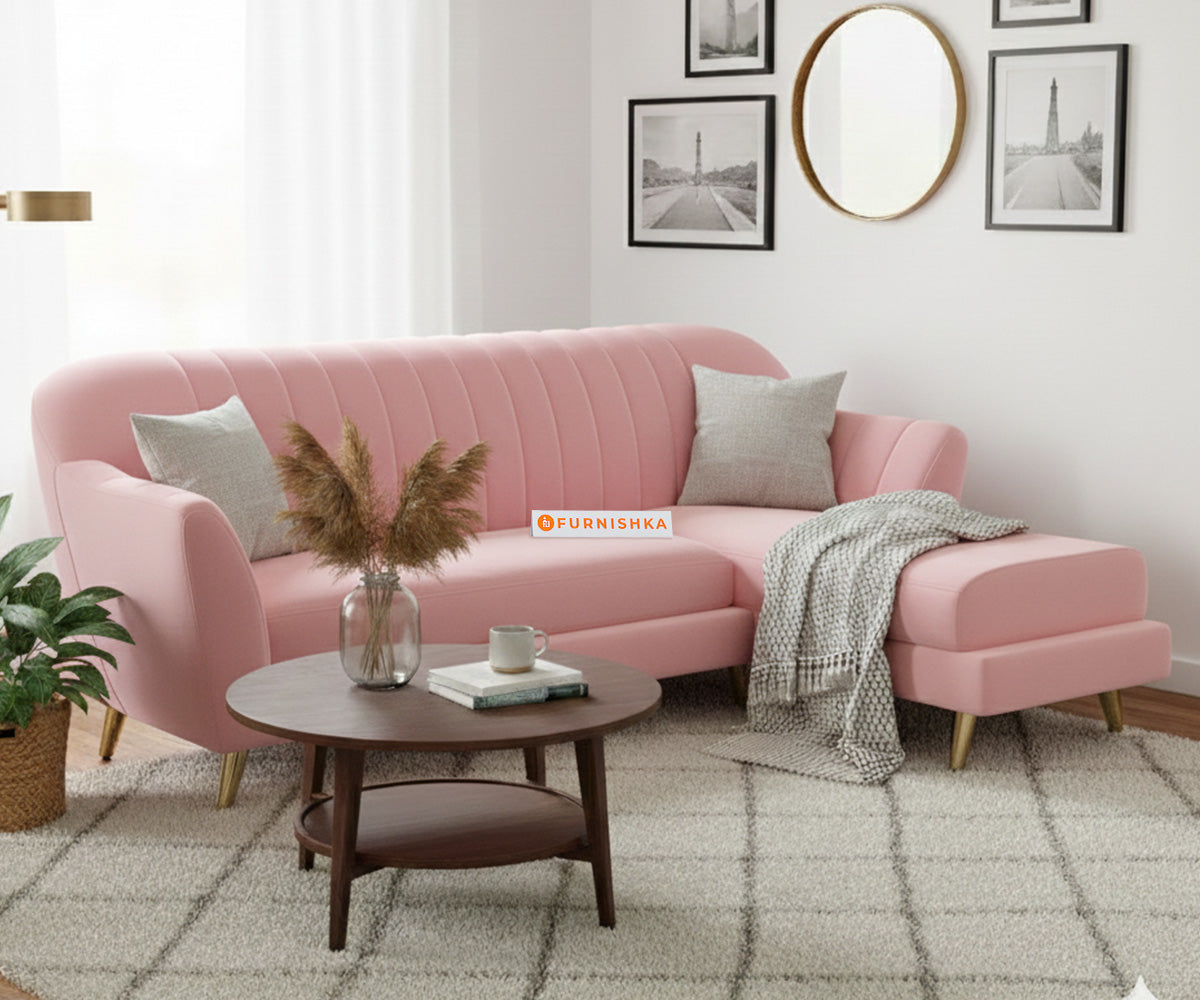 Marco Sectional Sofa 2+L RHS - Flamingo Pink