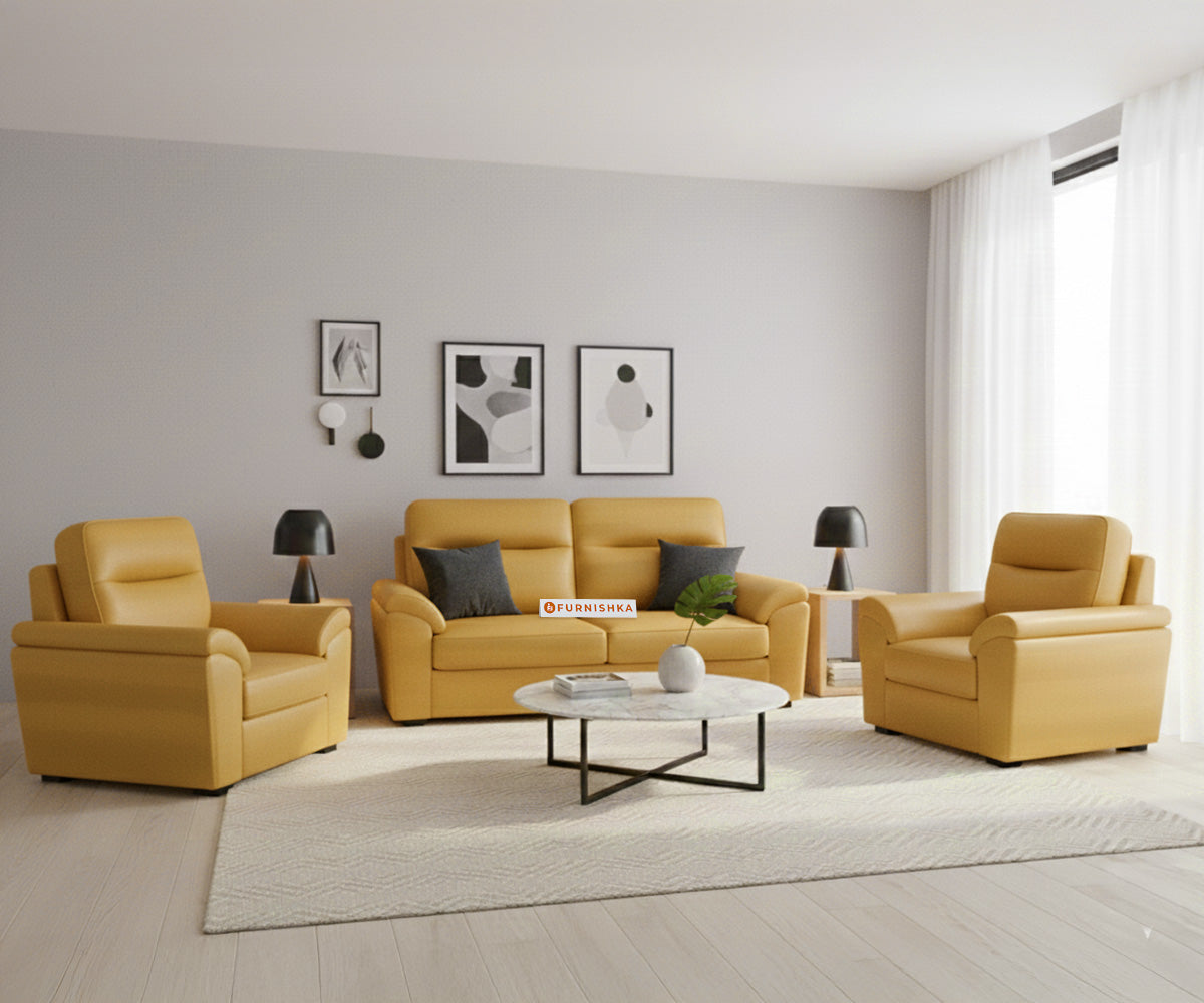 Martino 3+1+1 Seater Sofa Set Mustard Yellow