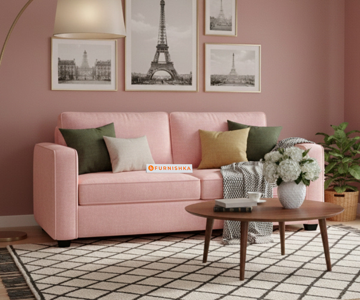 Melaka Sofa 3 Seater Flamingo Pink