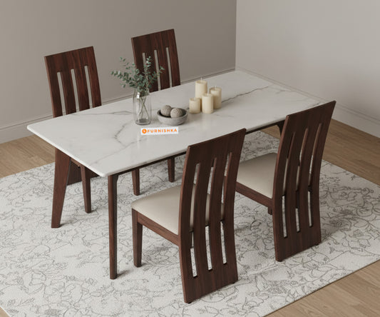 Vedh 4 Seater Dining Set Top - Indian Marble