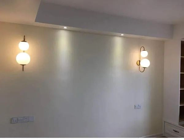 Acnh Dual Globe Glass Metal Wall Lamp - Furnishka