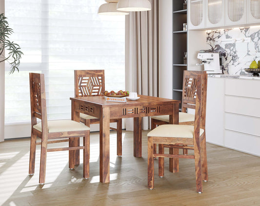 Adiva Sheesham 4 Seater Dining Table - Furnishka