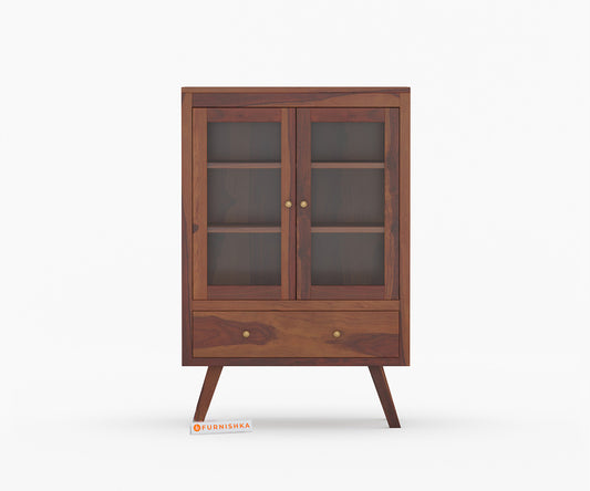 Almeda Crockery Sheesham Wood Kitchen Cabinet - Furnishka