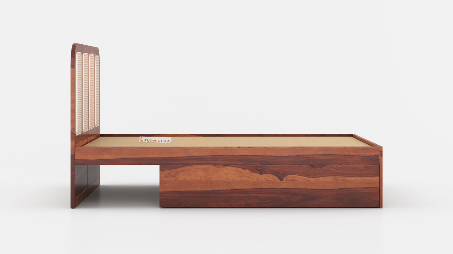 Amara Drawer Bed in Sheesham - King Size - Furnishka