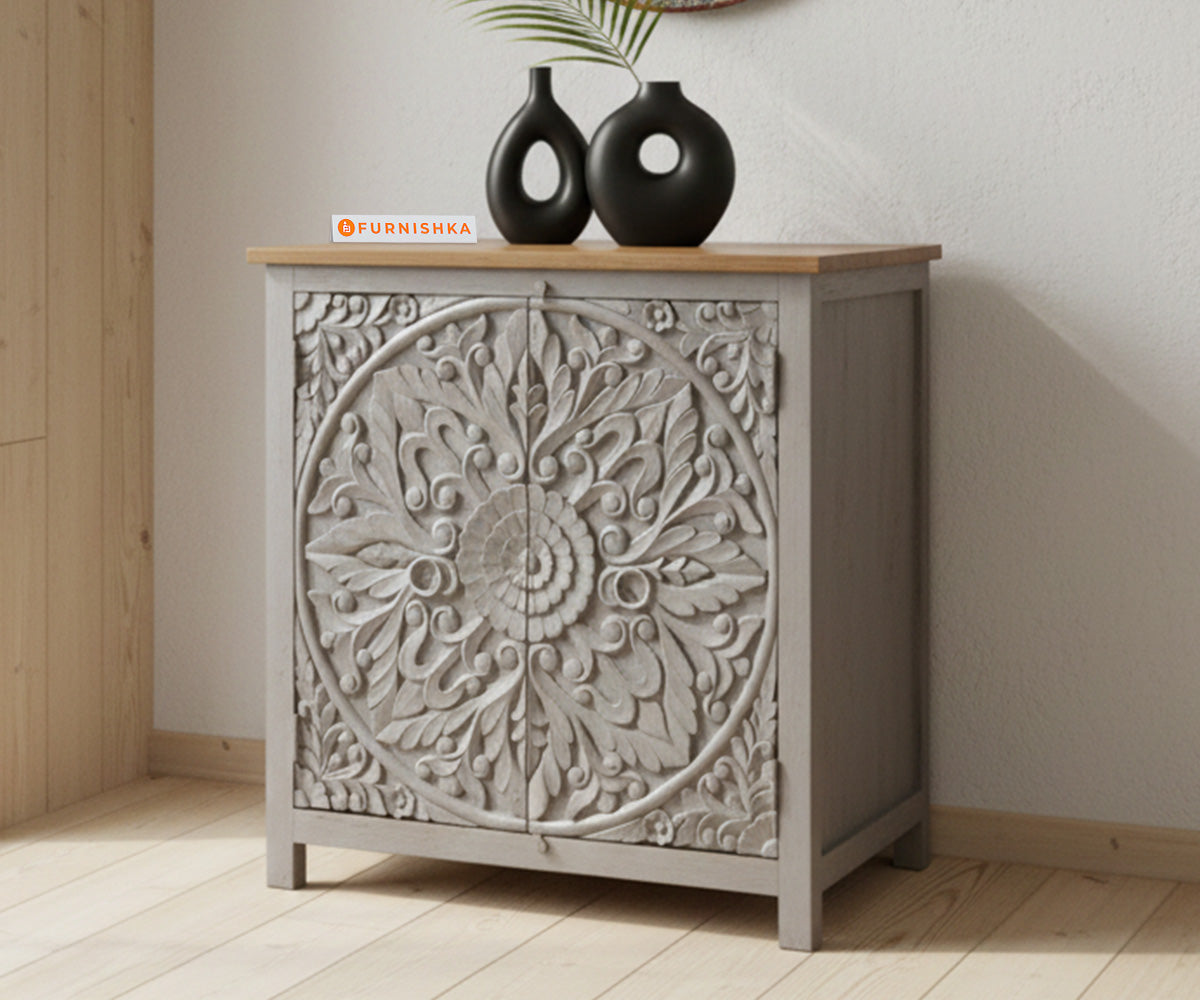 Aristella Two Door Cabinet Distressed – Furnishka