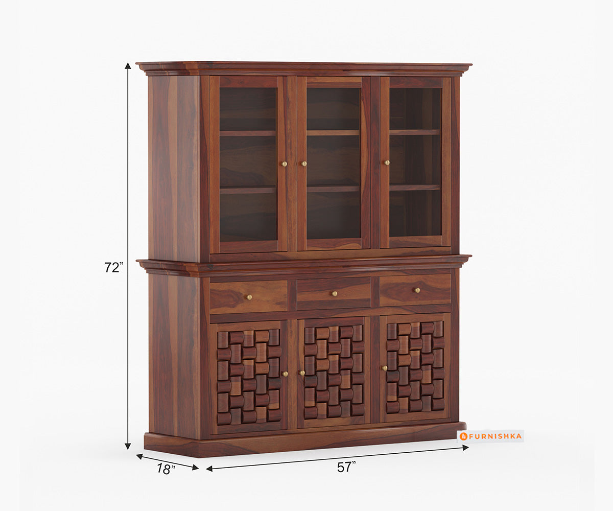 Arlo Sheesham Wood Kitchen Cabinet - Furnishka