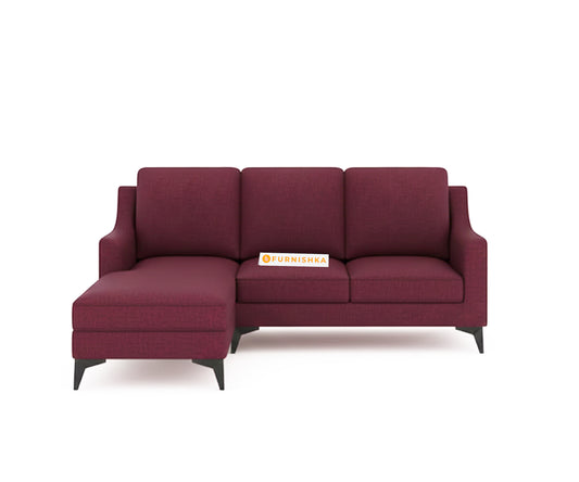 Arrasso 2+LHS Sectional Sofa - Dark Red Wine - Furnishka
