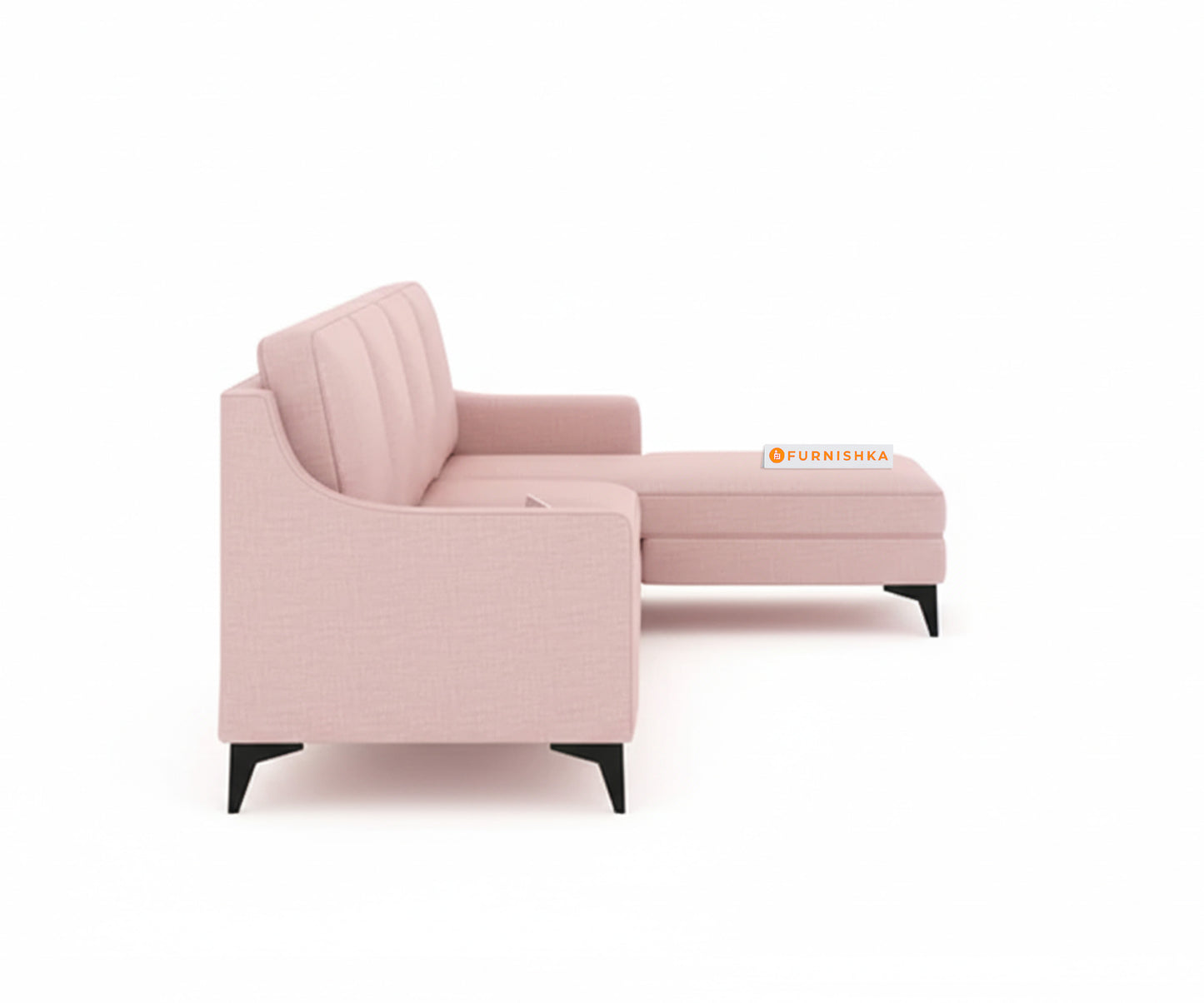 Arrasso 3+RHS Sectional Sofa- Flamingo Pink - Furnishka
