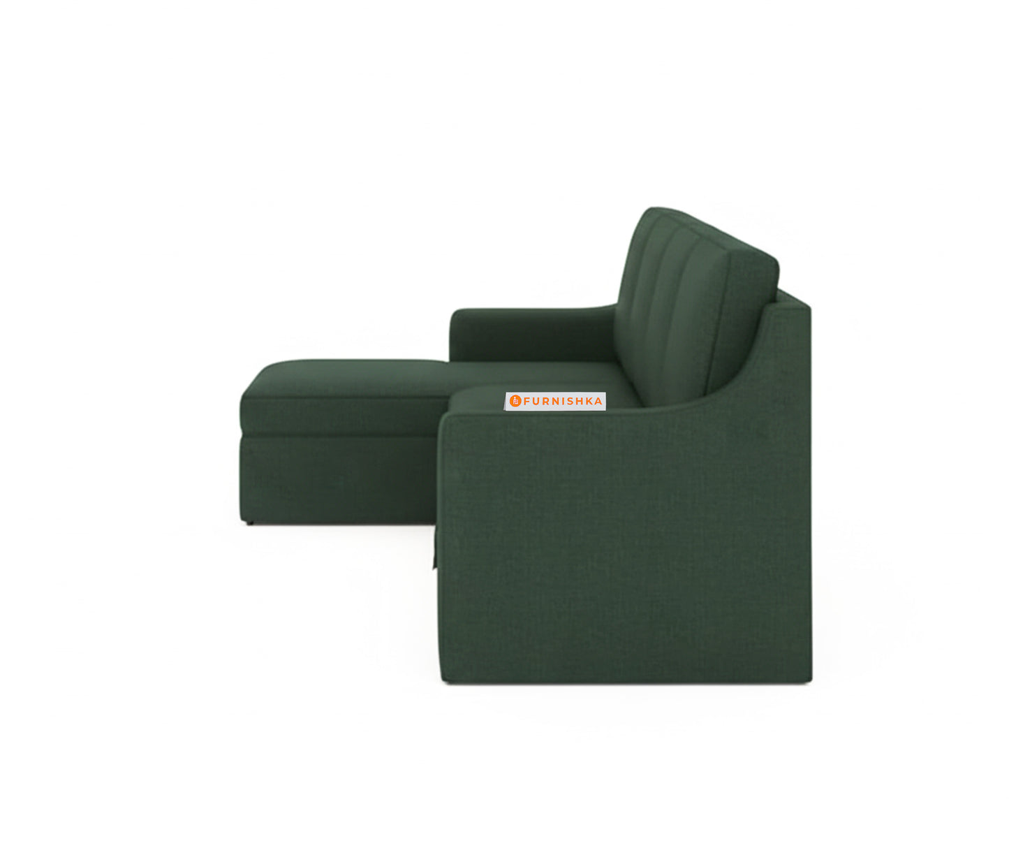 Arrasso Sofa 3+L LHS Sofa cum Bed - Dark Green Pine - Furnishka