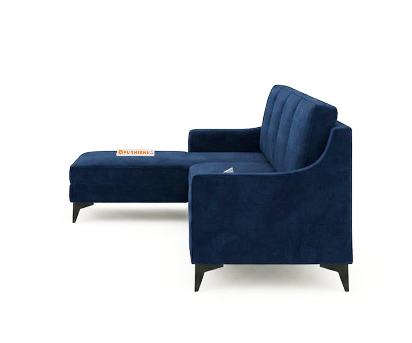 Arrasso 3+LHS Sectional Sofa - Dark Navy Blue