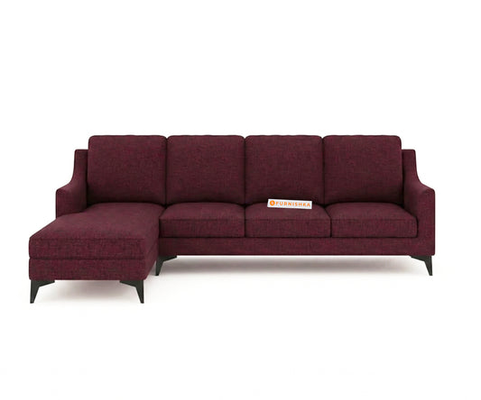 Arrasso 3+LHS Sectional Sofa - Dark Red Wine