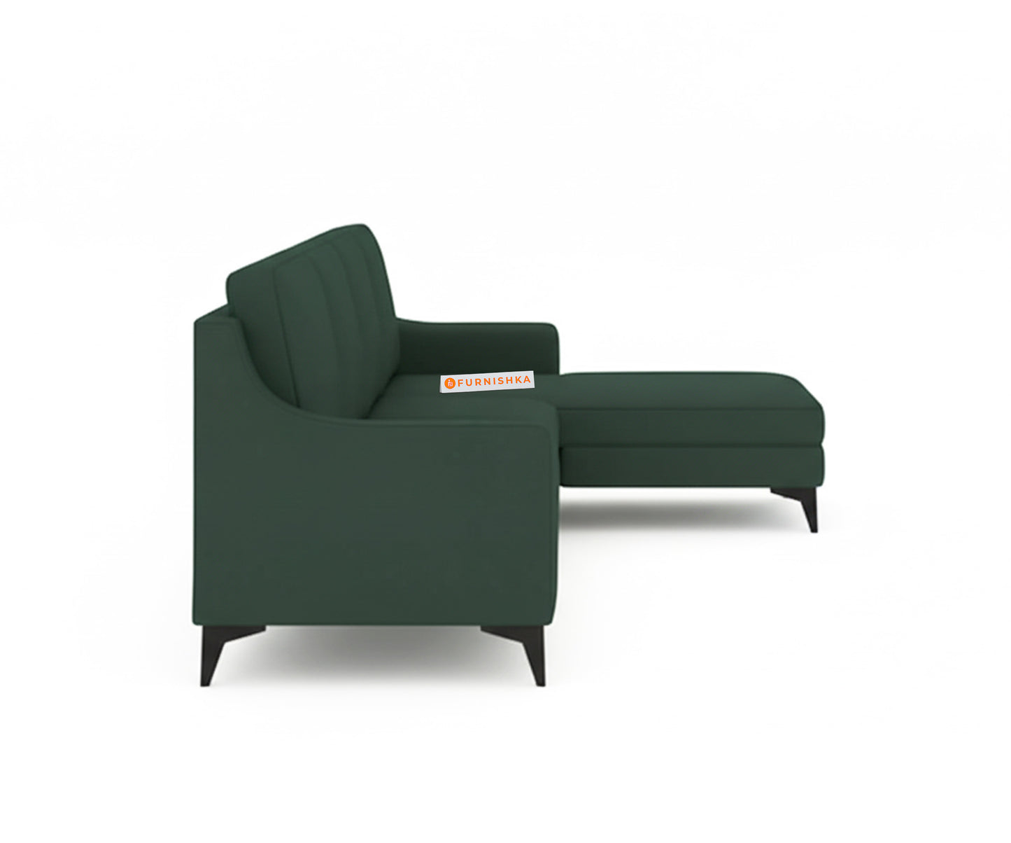 Arrasso 3+ RHS Sectional Sofa- Dark Green Pine