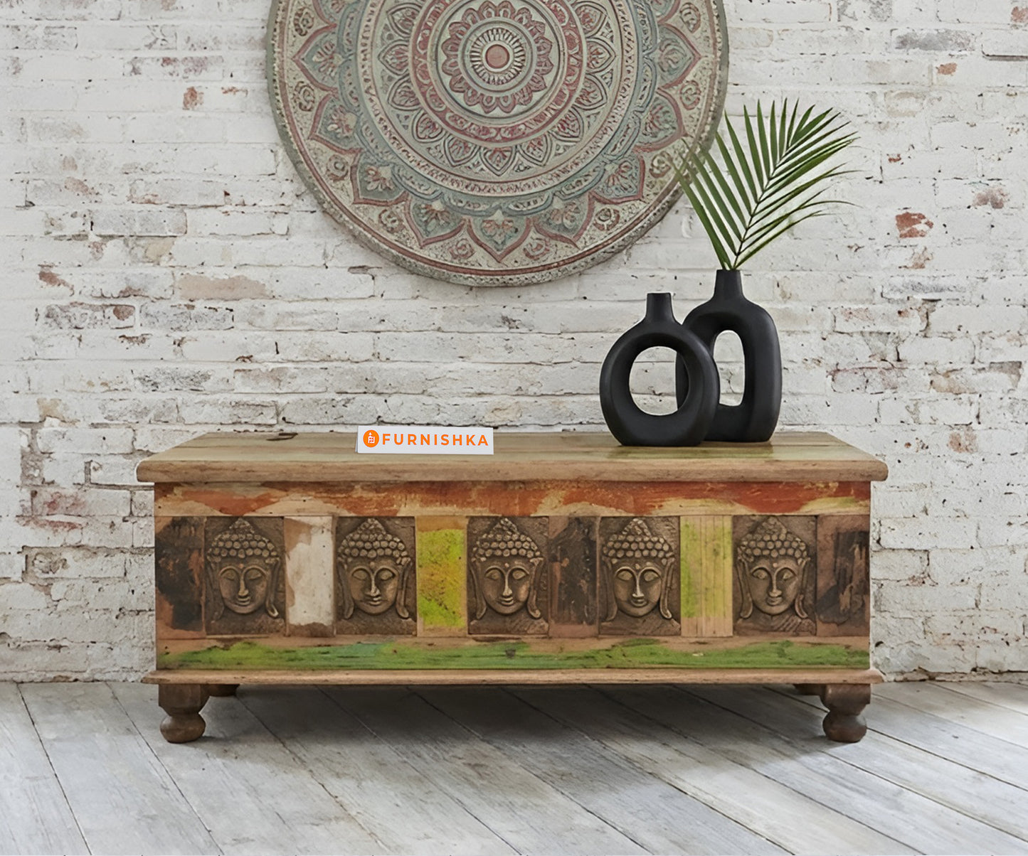 Artisoul 4 Side Buddha Box Storage Reclaimed - Furnishka