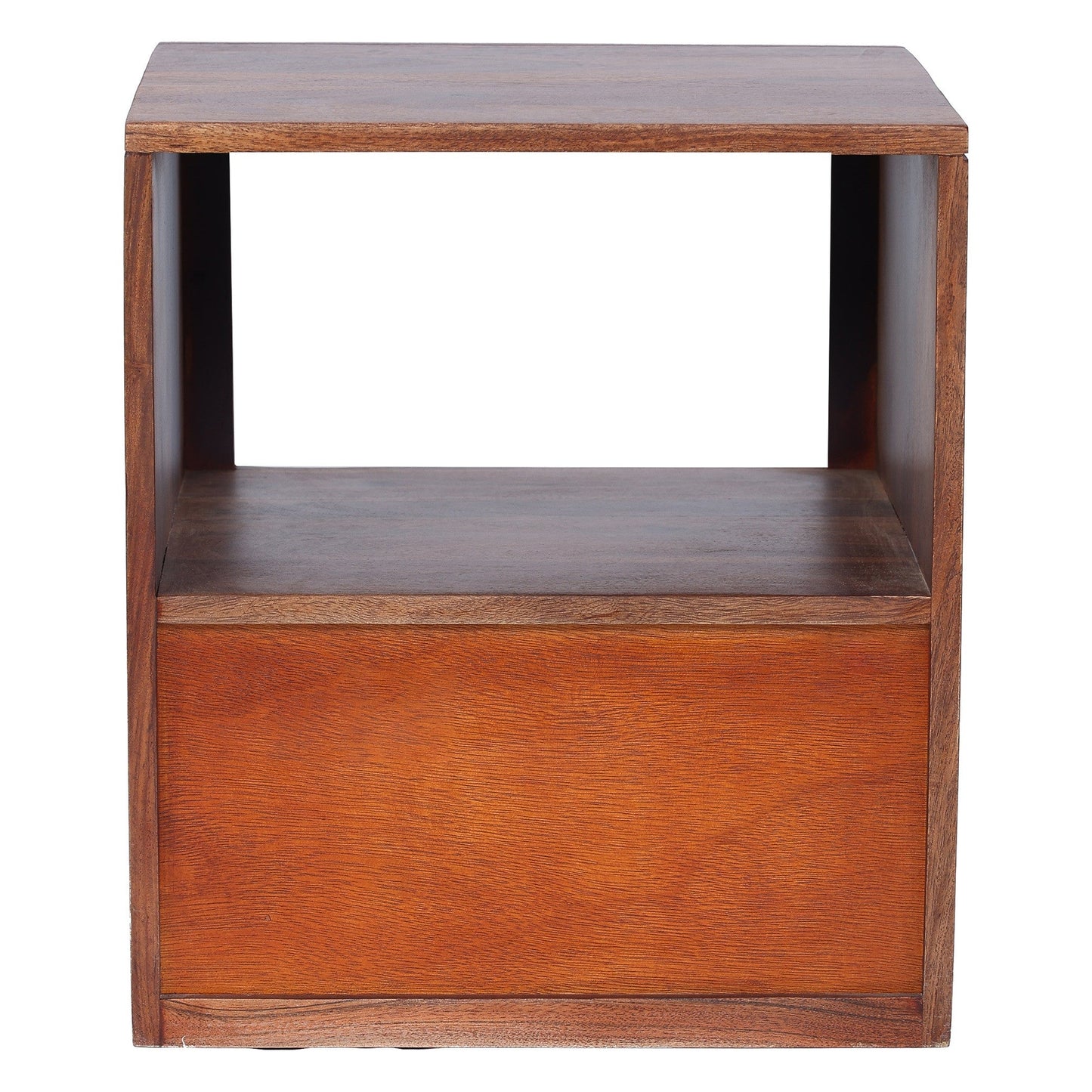 Asiro Sheesham Bedside Table with Single Drawer - Furnishka