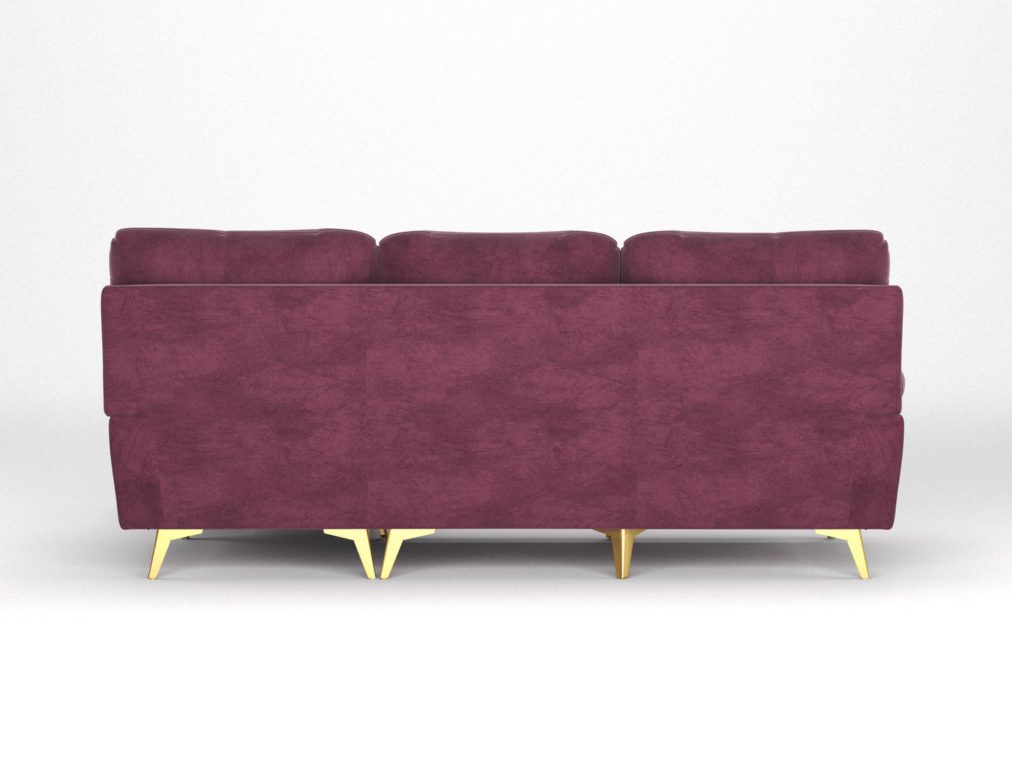Bilance Sofa 2 Sectional Sofa RHS Red Wine - Furnishka