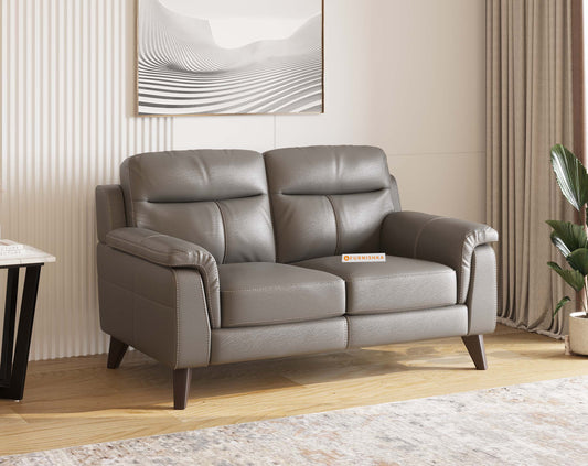 Casto Leather 2 Seater Sofa - Furnishka