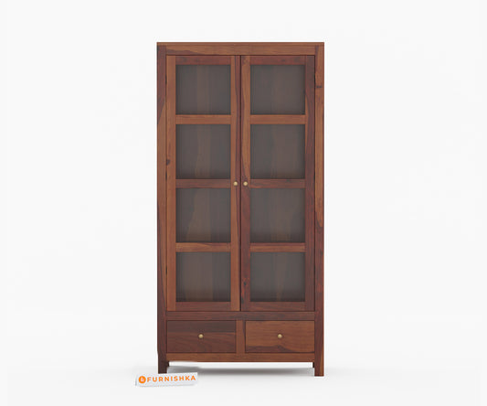 Claire Sheesham Wood Two Door Kitchen Cabinet - Furnishka