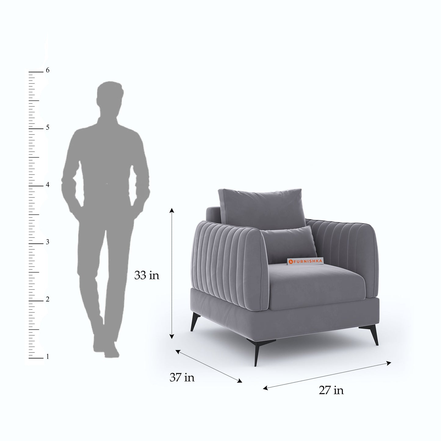 Corbida 3+1+1 Seater Sofa Set Space Grey - Furnishka