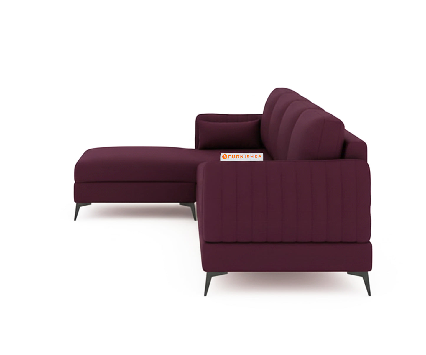 Corbida 3 Seater Sectional Sofa LHS Red Wine - Furnishka