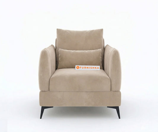 Corbida Sofa 1 Seater Light Beige - Furnishka