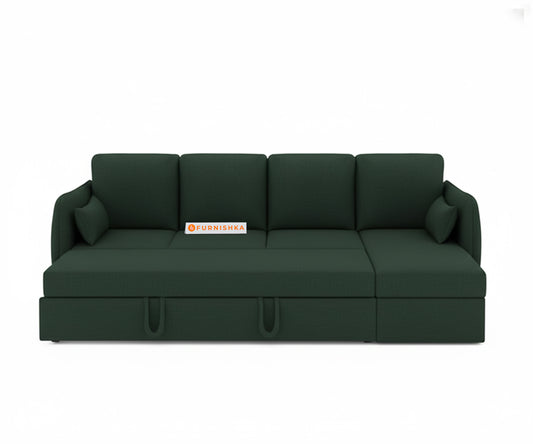 Corbida Sofa 3+L RHS Sofa cum Bed - Pull out Type Pine Green