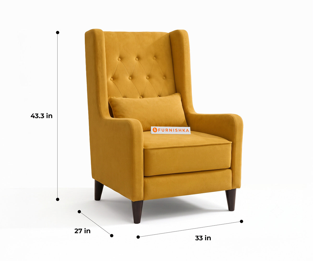 Berlin Accent Chair in Daffodill Yellow