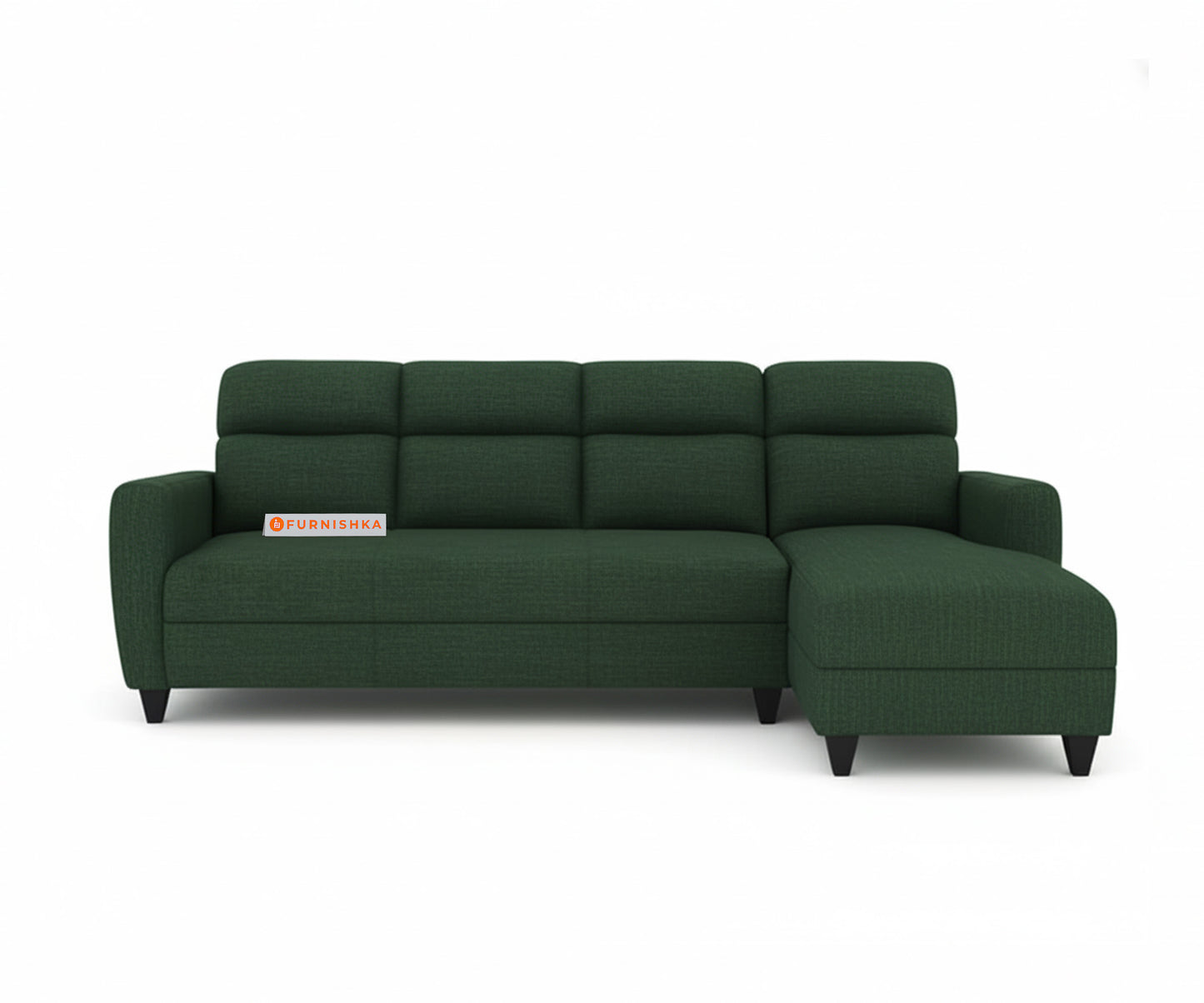 Daina 3 Seater L Shape Sofa- RHS Pine Green - Furnishka