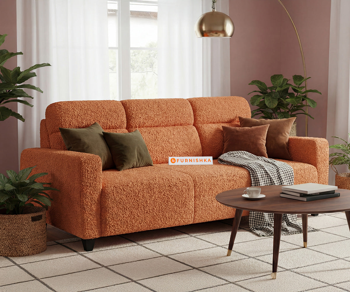 Daina 3 seater sofa Anthology Fabric Orange - Furnishka