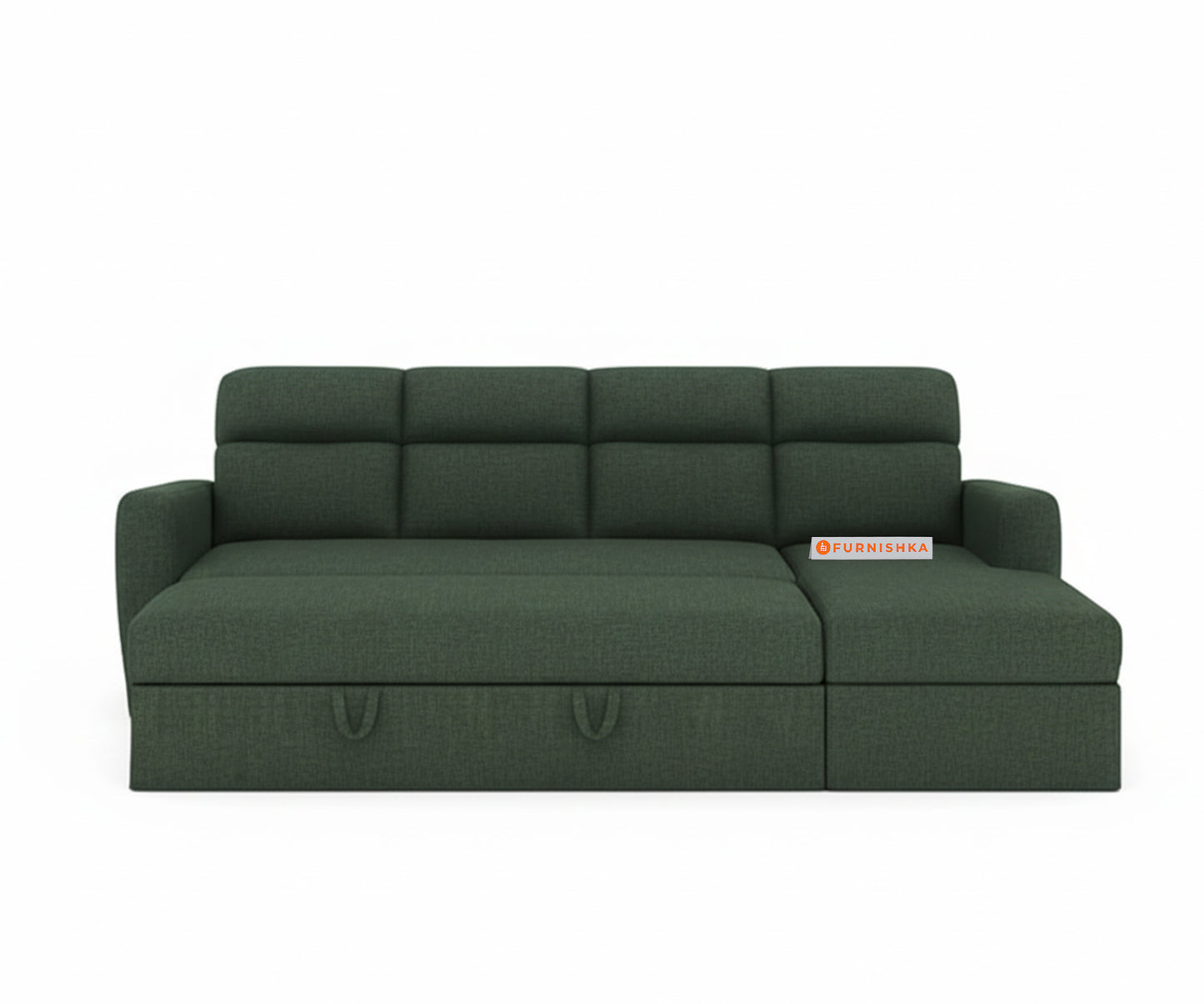 Daina 3 Seater Sectional Sofa cum Bed - RHS Pine Green