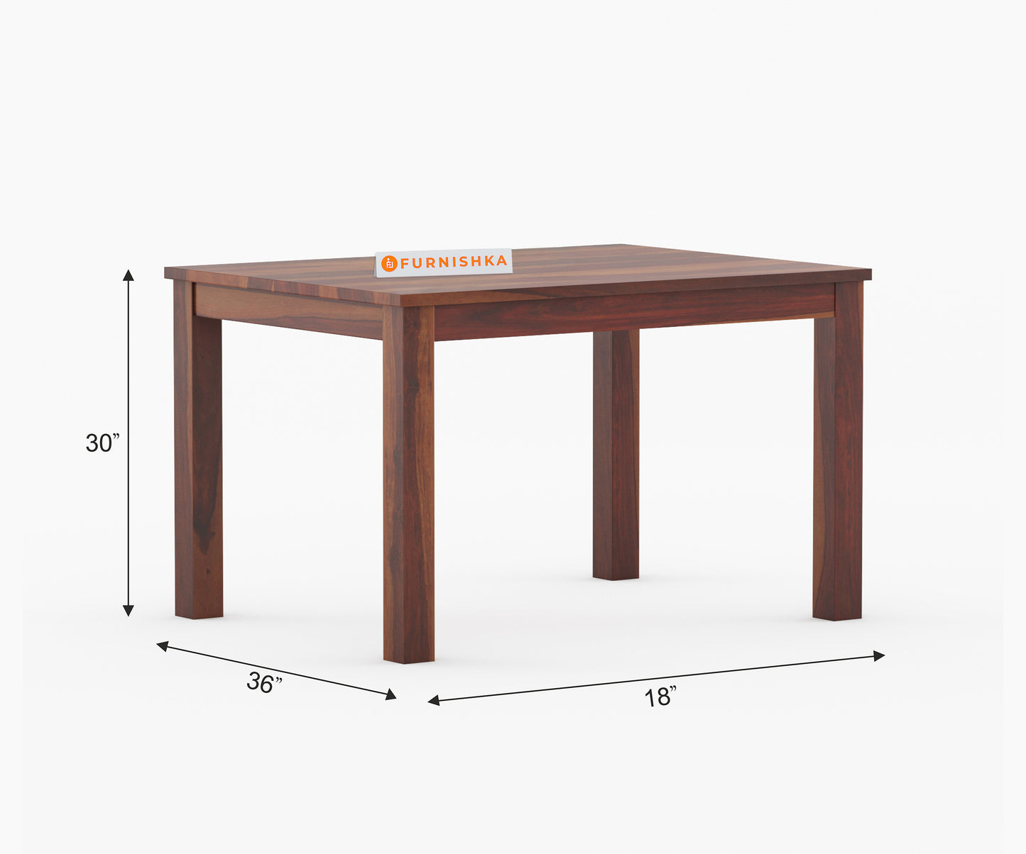 Daria Sheesham Wood 4 Seater Dining Sets With Cushion Top Chairs - Furnishka