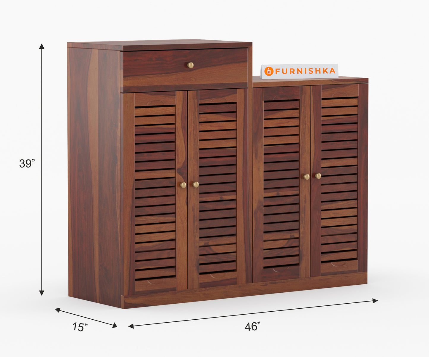 Foster Sheesham Wood Shoe Rack - Furnishka