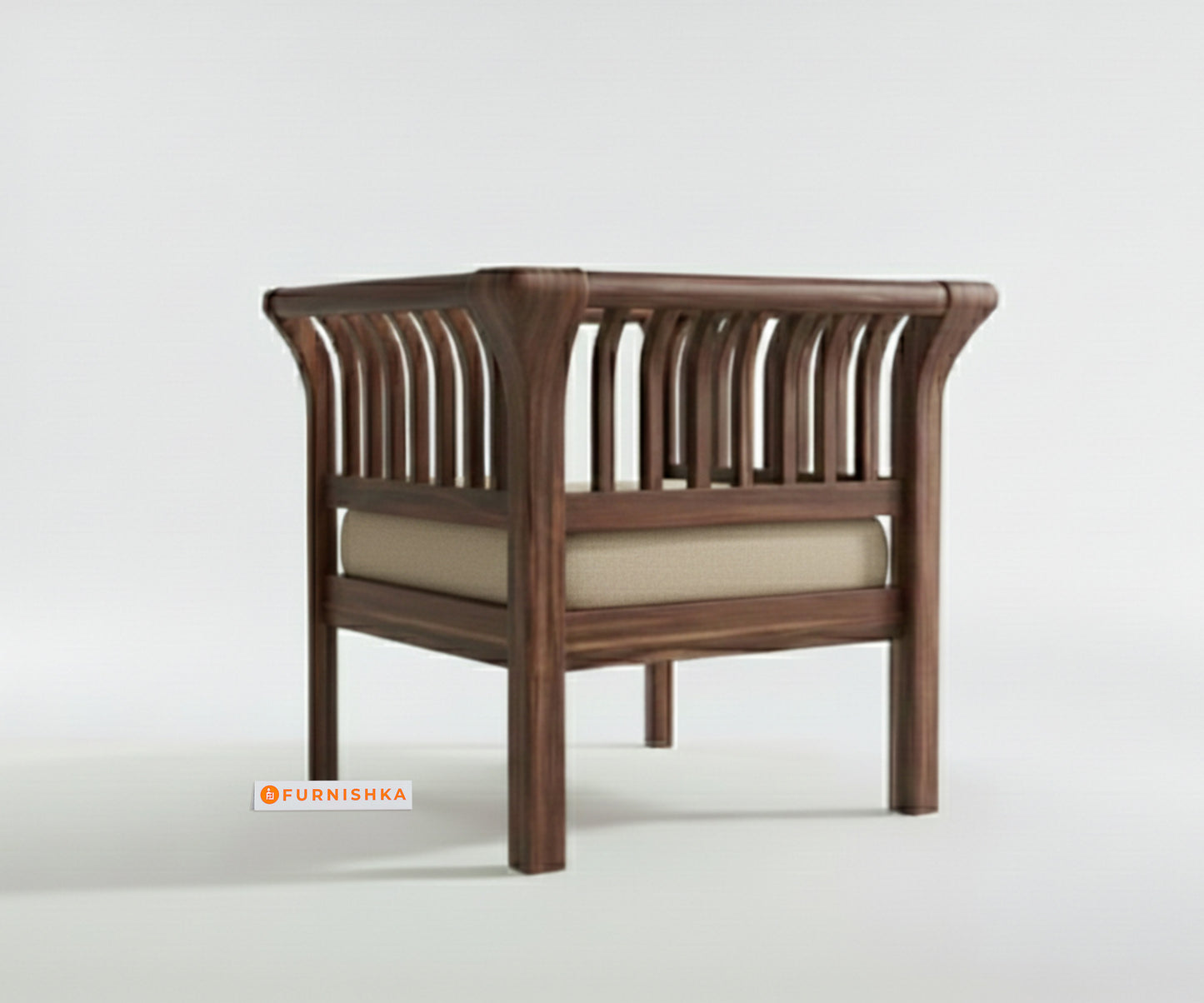 Garud Sofa 1 Seater Light Beige - Furnishka