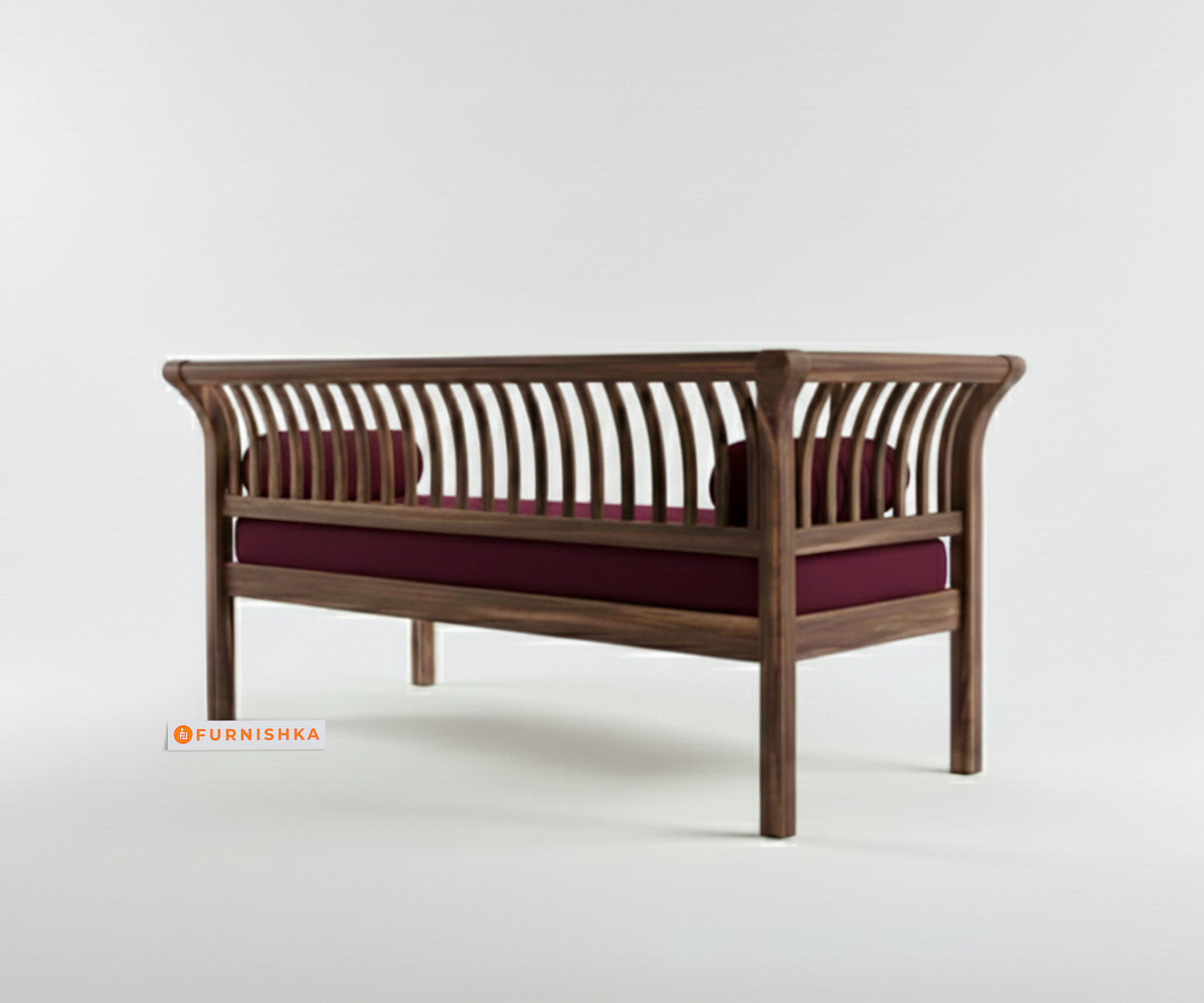 Garud Sofa 2 Seater Red Wine - Furnishka