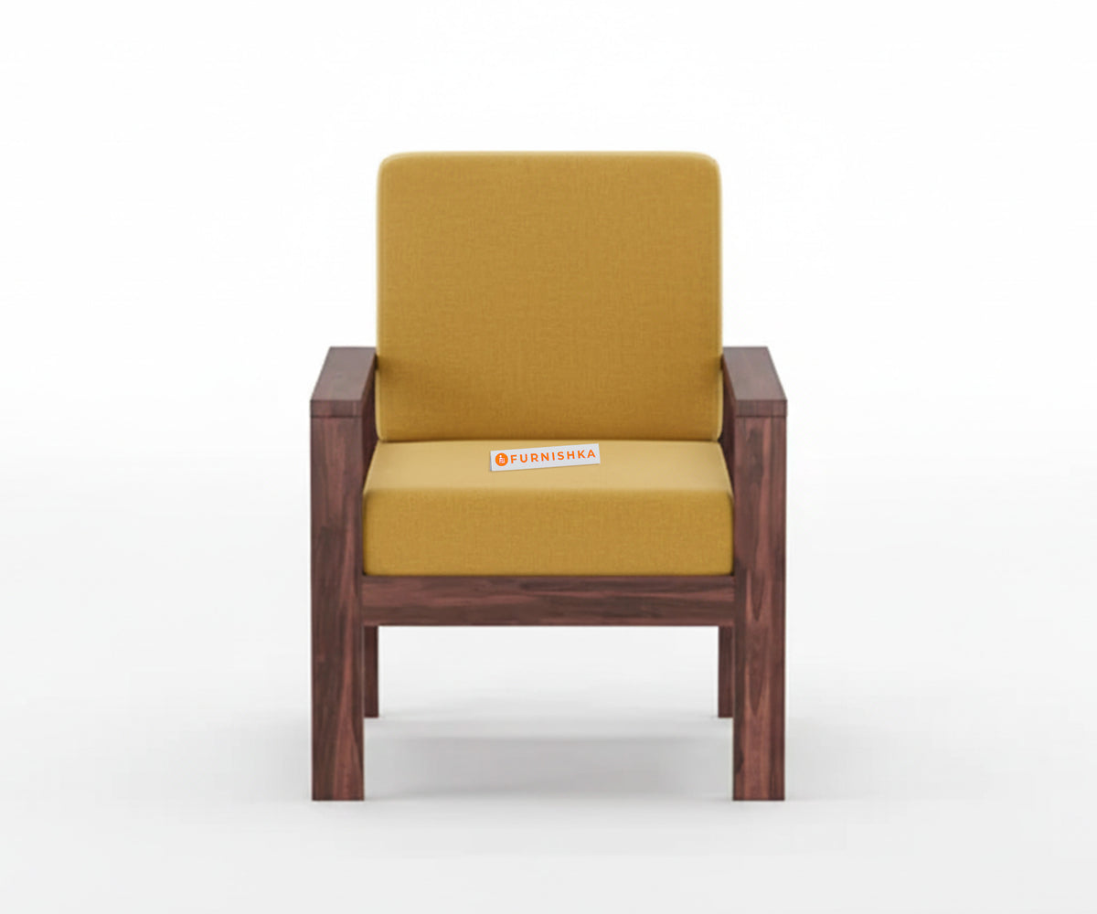 Halle sofa-1 Seater Mustard Yellow - Furnishka