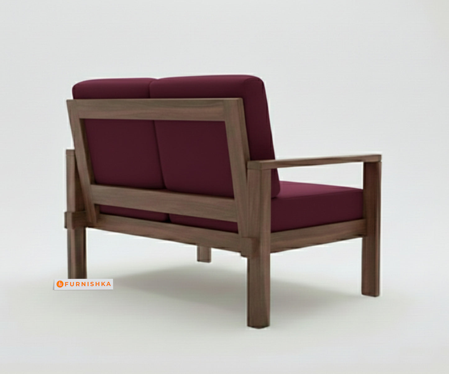 Halle sofa - 2 Seater Red Wine - Furnishka