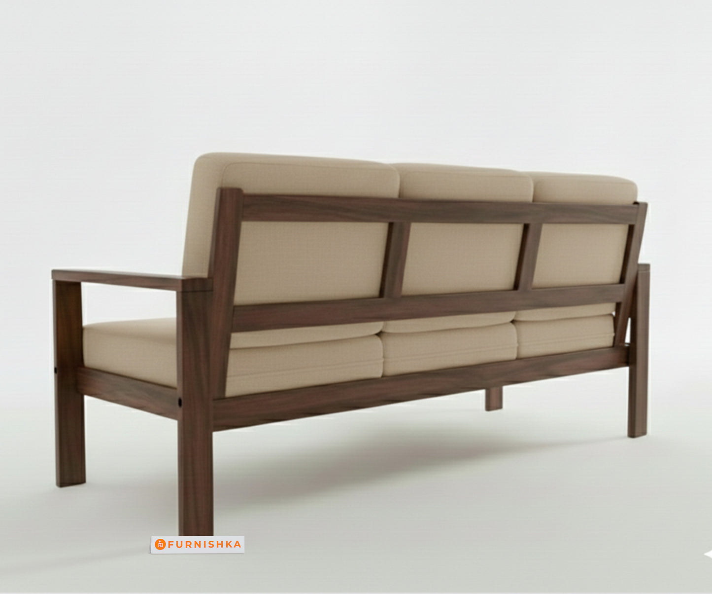 Halle sofa - 3 Seater Light Beige - Furnishka